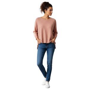 Eileen Fisher Women’s Wool Blend Sweater Soft Rust blush Cozy Knit – Size XS